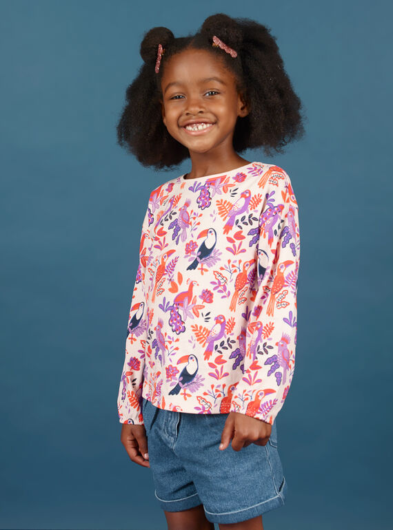 T-shirt de mangas compridas com padrão pássaro colorido menina MAPATEE / 21W901H1TMLD319