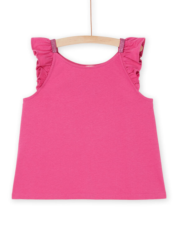 Camisola de alças romã com mangas folheadas RAJODEB4 / 23S901Z5TEEF507