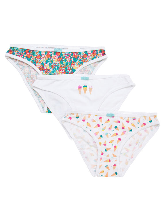 Conjunto de três cuecas criança menina JEFALOT2 / 20SH11V3SLI000