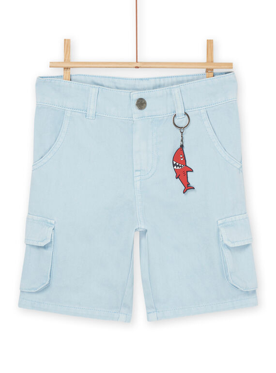 Bermudas azul-gelado com porta-chaves tubarão ROPOPBER2 / 23S902X4BERC206