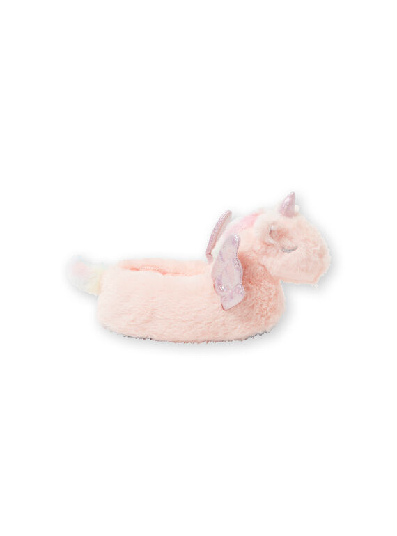 Pantufas 3D unicórnio rosa-pálido menina KFBOOTLICO / 20XK3582PTD301