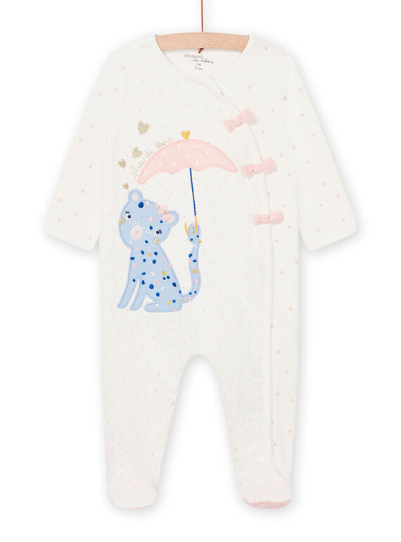 Babygro de mangas compridas com pés e estampado às bolas PEFIGREPAN / 22WH1313GRE001