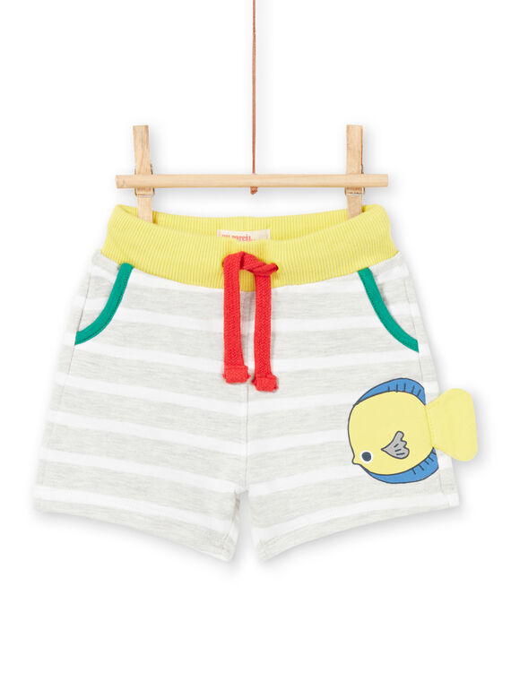 Bermudas cinzento mesclado bebé menino LUVIBER1 / 21SG10U1BER943