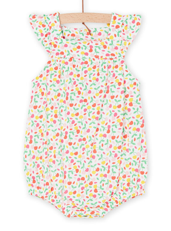 Babygro curto branco com estampado florido RIPLABAR / 23SG09P1BAR000
