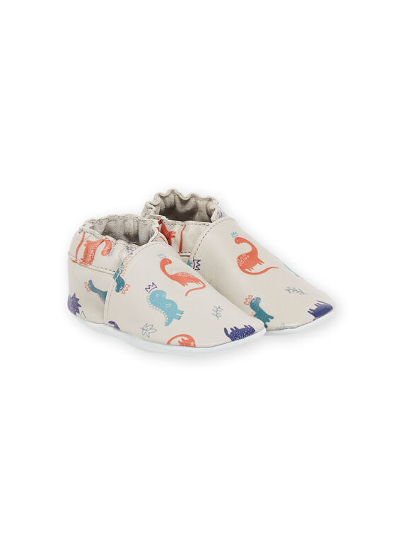 Pantufas de couro flexível com estampado de dinossauros PUCHOSDINO / 22XK3842D3SJ906