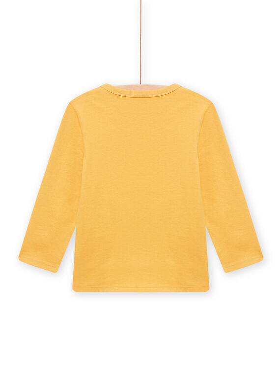 T-shirt amarelo com bordado de tartaruga menino NOVITEE3 / 22S902M2TMLB107