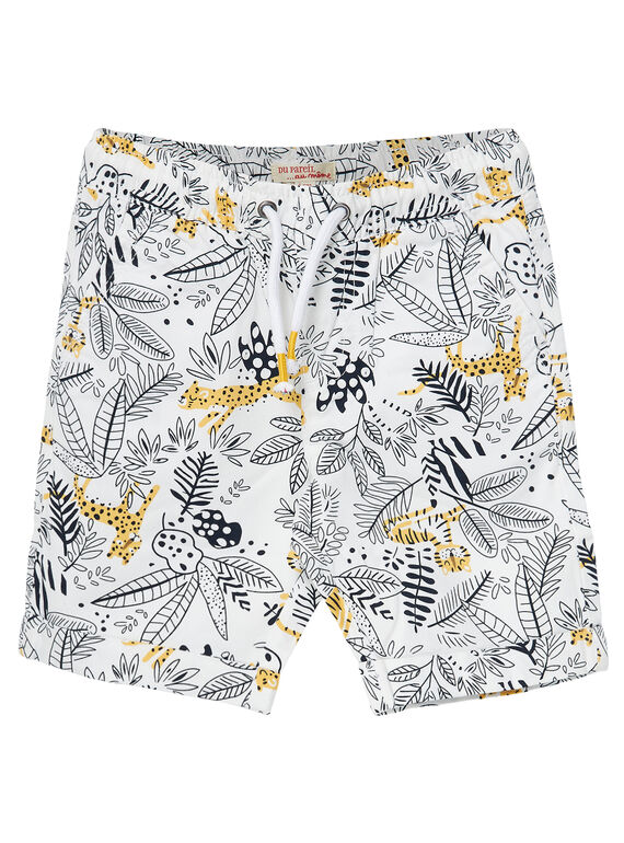 Bermudas elásticas menino cru estampado selva JOTROBER3 / 20S902F3BERI811