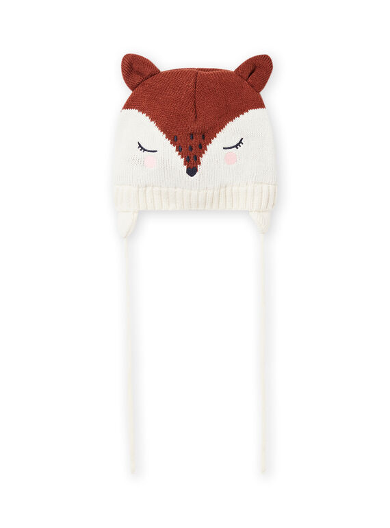 Gorro cru com padrão raposa bebé menina MYISAUBON1 / 21WI0954BON001