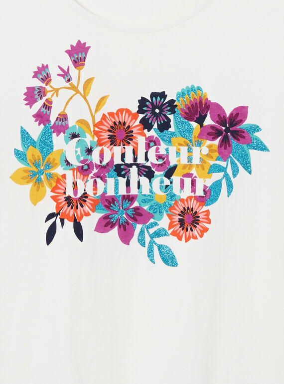 T-shirt mangas curtas, estampado florido LAMUMTI2 / 21S901Z1TMC001