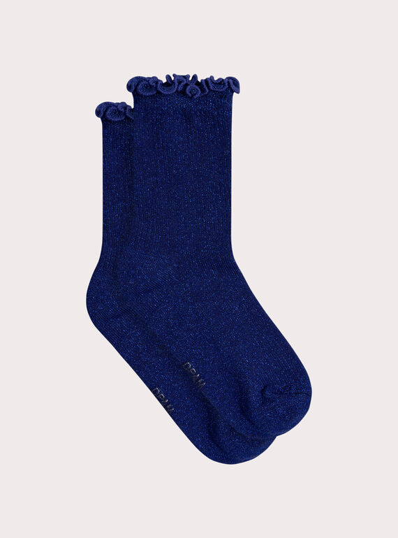 Meias azuis brilhantes para menina XYAJOSCHO2 / 25WI01E3SOQ703