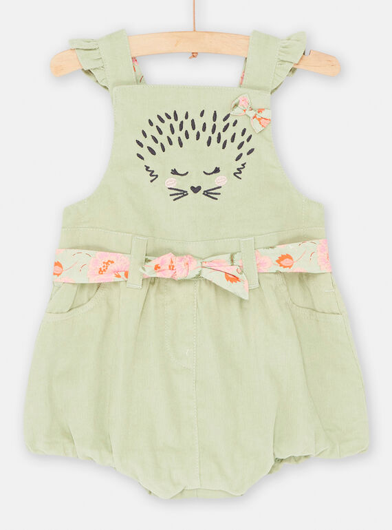 Macacão curto verde-claro para bebé menina SIVERSAC / 23WG09J1CBL631