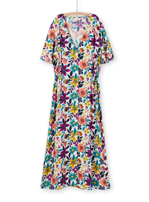 Vestido estampados floridos coloridos mulher LAMUMROB1 / 21S993Z1ROB009