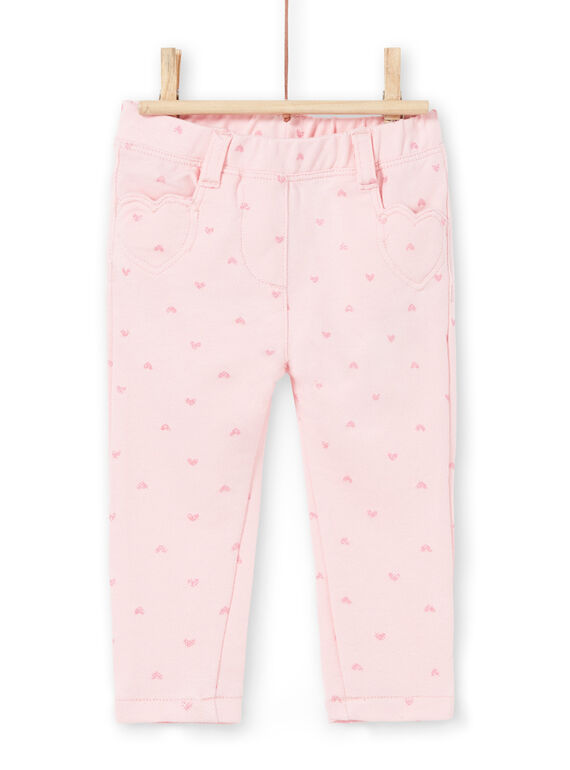 Calças rosa com padrões com purpurinas LIJOPAN2 / 21SG0932PAND326