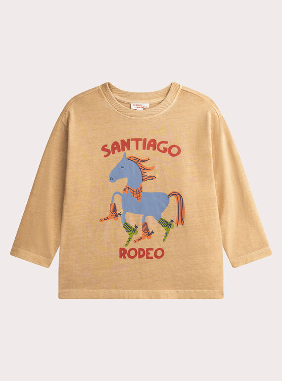 T-shirt de manga comprida e estampado rodeio WOLANTEE1 / 25S90243TML311