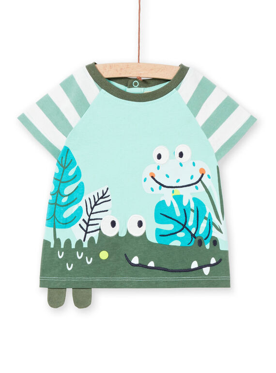 T-shirt turquesa bebé menino LUVERTI1 / 21SG10Q1TMCG621