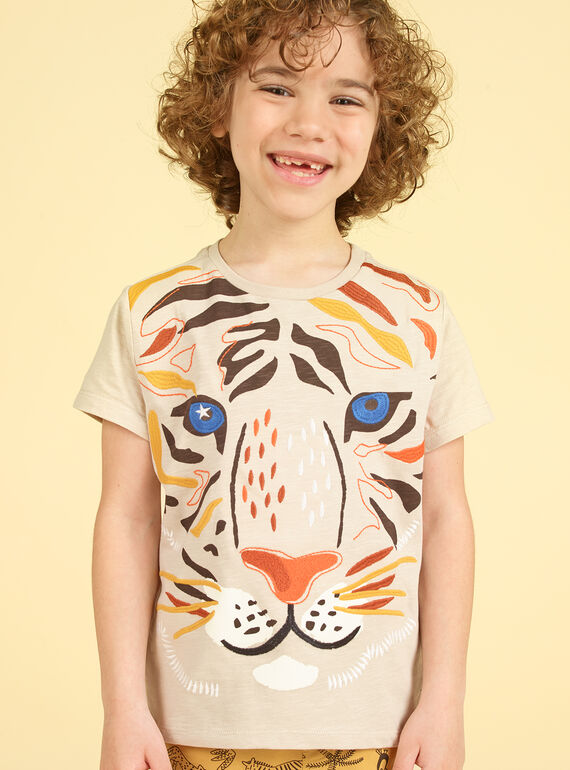 T-shirt toupeira com padrão leão criança menino LOTERTI4 / 21S902V2TMC007