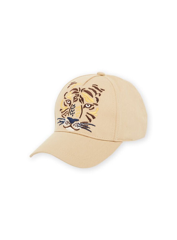 Boné bege-escuro com padrão de cabeça de tigre bordado RYOJOCHA5 / 23SI02C4CHAA014
