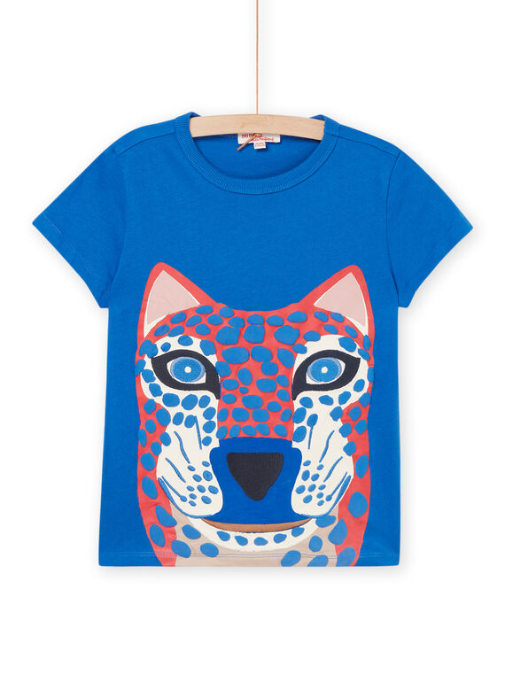 T-shirt azul com padrão leopardo RONAUTI2 / 23S902N2TMCC238