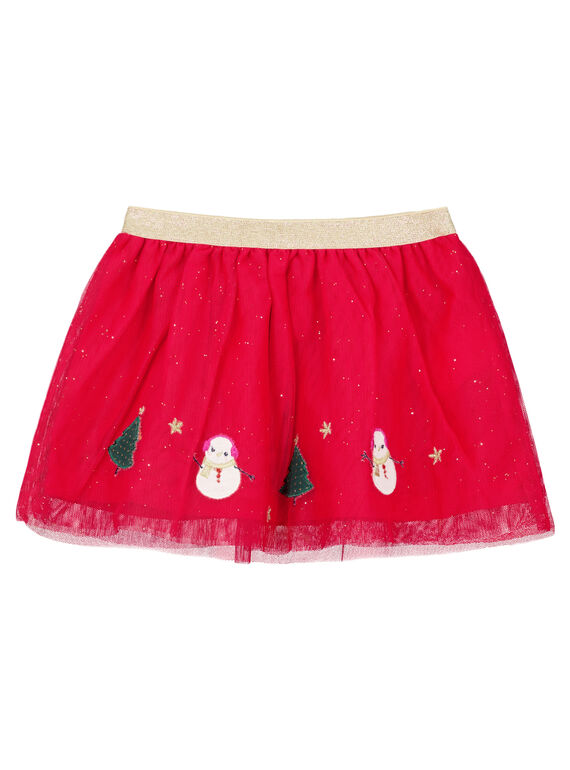 Saia em tule com brilhantes menina GINOJU / 19WG09V1JUPF521