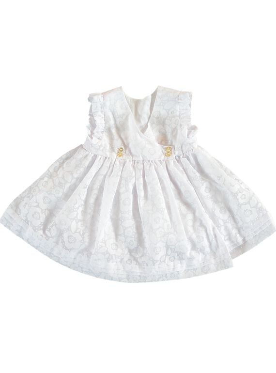Vestido branco de cerimónia bebé menina JIPOEROB1 / 20SG09G2ROB000
