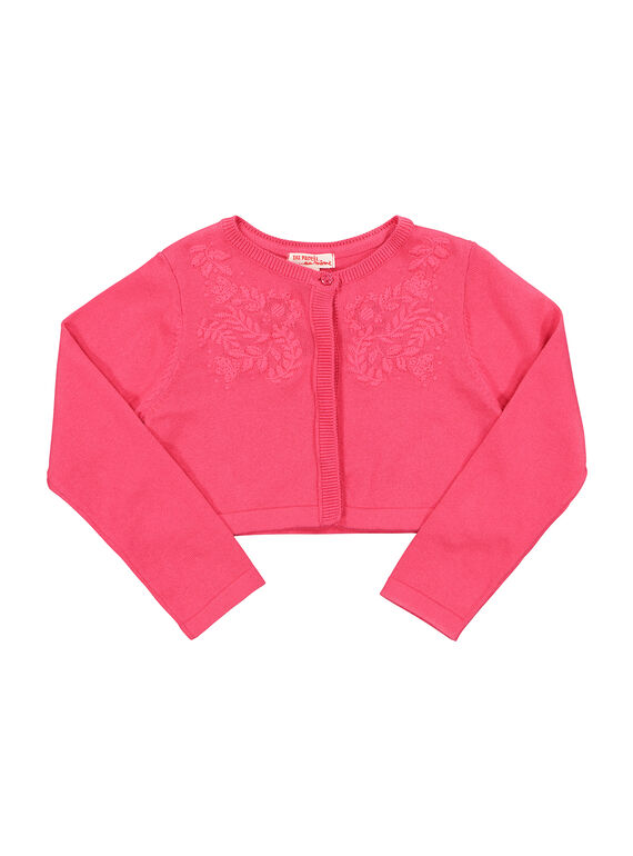 Casaco bolero rosa menina FACACAR2 / 19S901D2CAR302