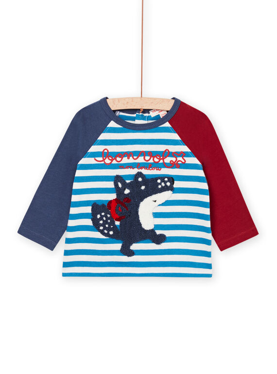 T-shirt com estampado de lobo multi técnica PUGOTEE1 / 22WG10O1TMLC220