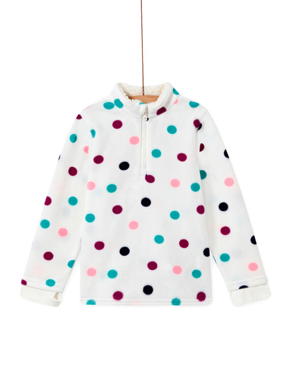 Sweat polar cru às bolas coloridas menina MASKISWEA / 21W901R1SWE001