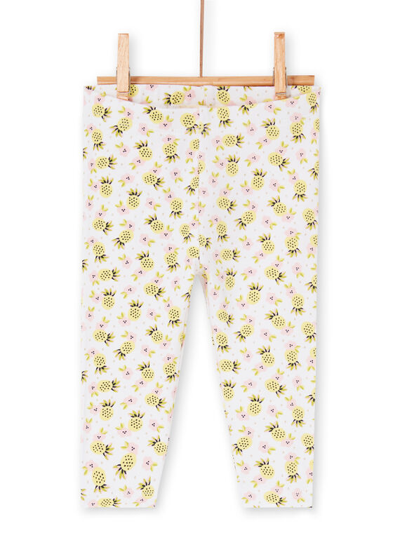 Leggings brancas, amarela e rosa bebé menina LYIBALEG / 21SI09O1CAL000