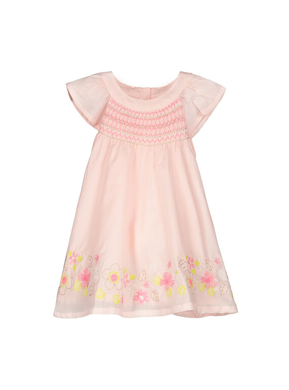 Vestido com smocks bebé menina FIPOROB1 / 19SG09C1ROB307