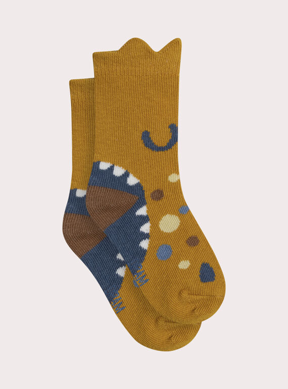 Meias amarelas com motivo de dinossauro para bebé menino XYUDINCHO / 25WI10E6SOQB117