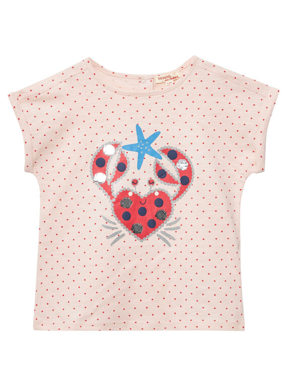 T-shirt de mangas estampado às bolas e caranguejo JACEATI3 / 20S901N3TMC309