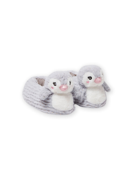 Pantufas cinzento pinguim 3D menina MAPANTPING3D / 21XK3531PTD940