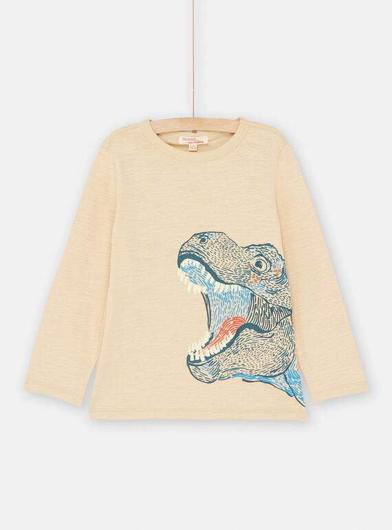 T-shirt areia com animação cabeça de T-rex para menino SOVERTEE5 / 23W902J5TML808