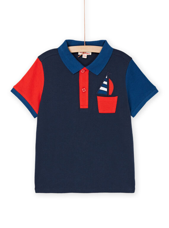 Polo azul-noite de mangas curtas ROBLEPOL / 23S90231POL705