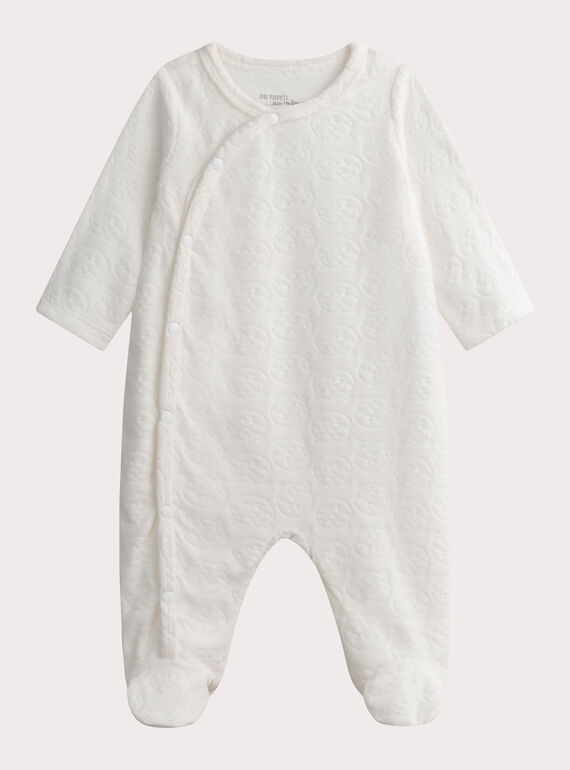 Babygrow de veludo cru fantasia WOU1GRE2 / 25SF0571GRE005