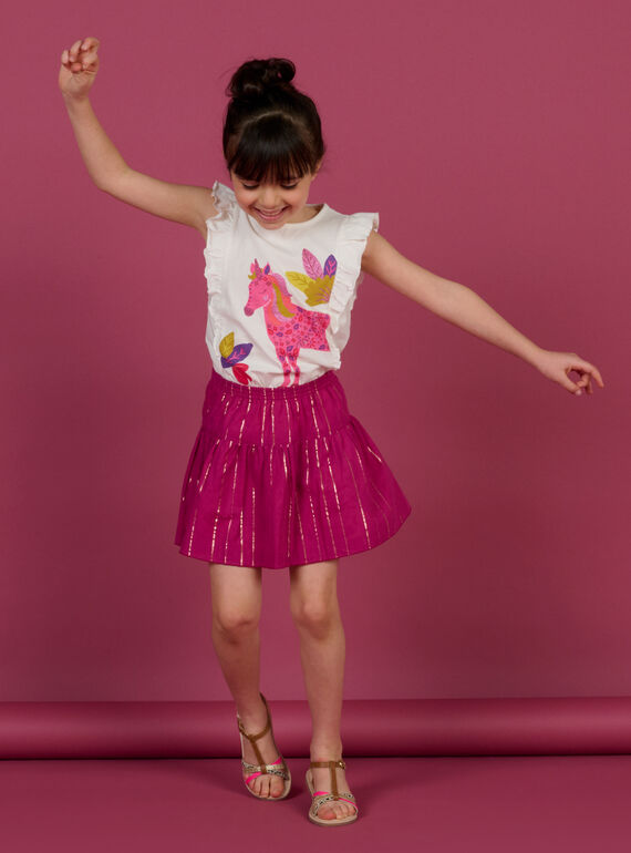 Saia reversível rosa menina NAFLAJUP1 / 22S901R1JUP302