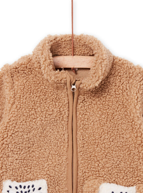 Casaco bicolor com zip em sherpa PURHUGIL / 22WG10Q1GIL821