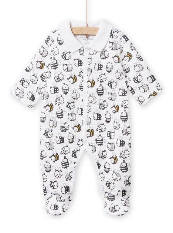 Babygro branco com estampado de abelha e joaninha recém-nascido menino NOU1GRE5 / 22SF0442GRE000