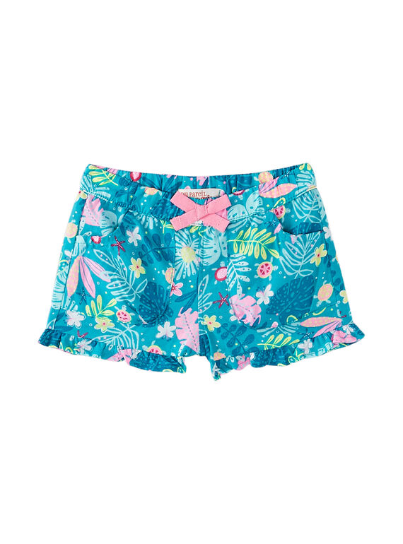 Calções estampados menina JIQUASHO1 / 20SG09R1SHO621