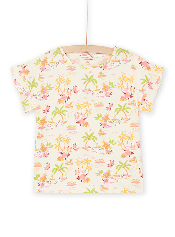 T-shirt cru-escuro com estampado exótico RASUMTI1 / 23S901Y4TMC003