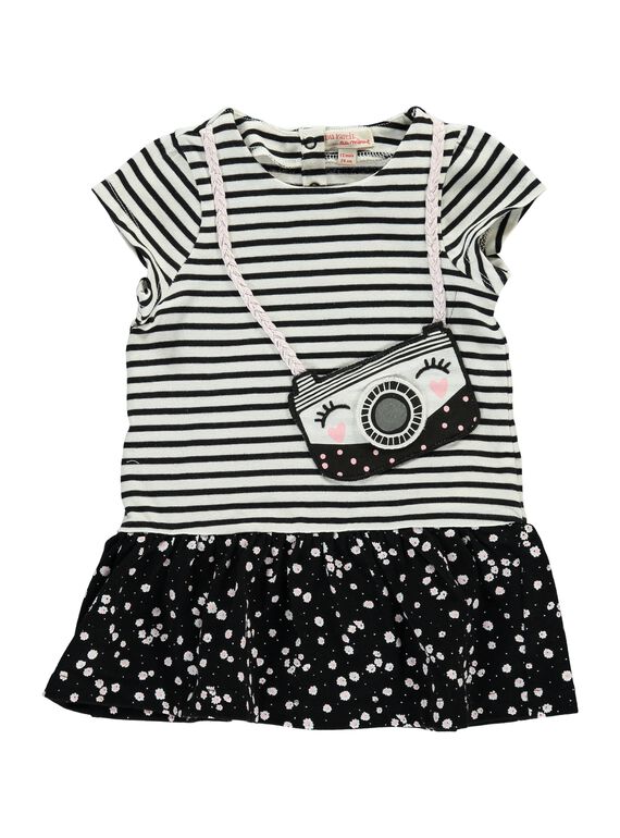 Baby girls' short-sleeved dress CIBENROB1 / 18SG09G1ROB099
