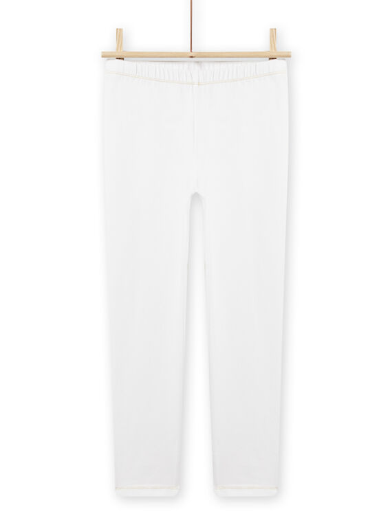 Leggings branco com ribetes dourado menina NYAJOSLEG3 / 22SI0164CAL000