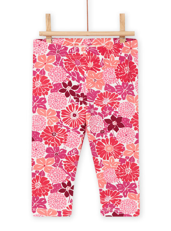 Leggings rosa estampado bebé menina NYIFLALEG / 22SI09R1CAL001