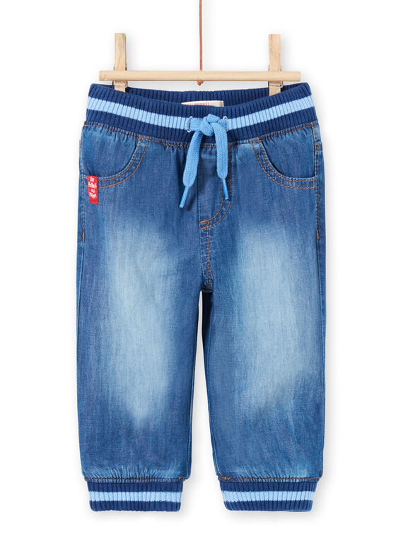 Calças de ganga denim elástico bebé menino MUJOJEAN / 21WG1011JEAP274