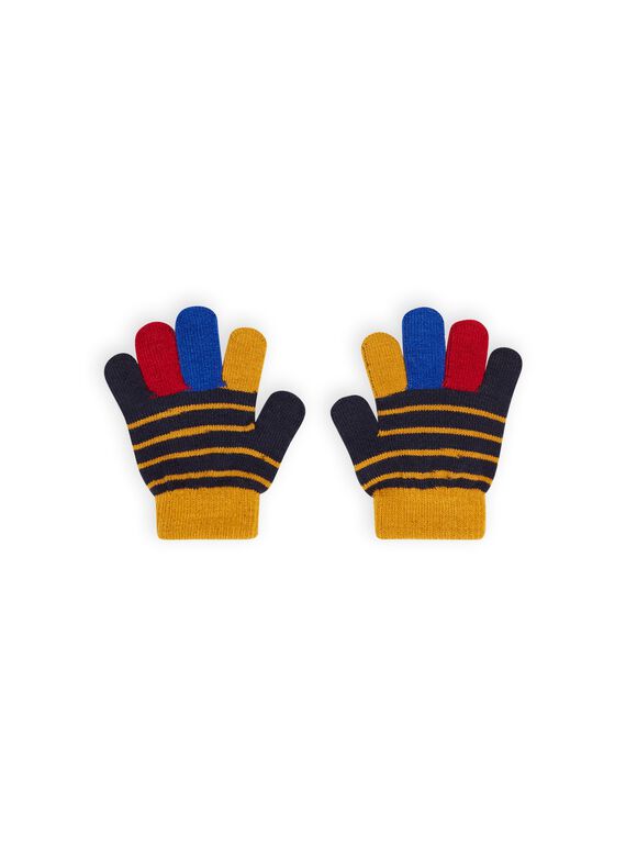 Luvas multicor em malha às riscas menino MYOGROGAN1 / 21WI0252GAN705