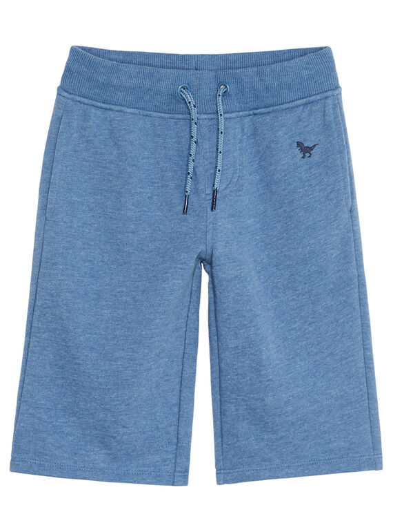 Bermudas moletão menino básico azul mesclado JOJOBER5EX / 20S90256D25C206