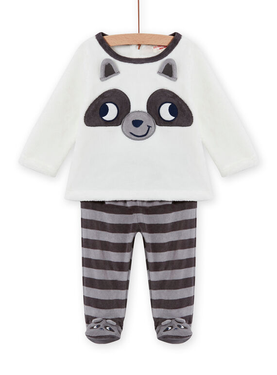 Conjunto pijama em soft boa padrão guaxinim bebé menino MEGAPYJEUR / 21WH1491PYJ001