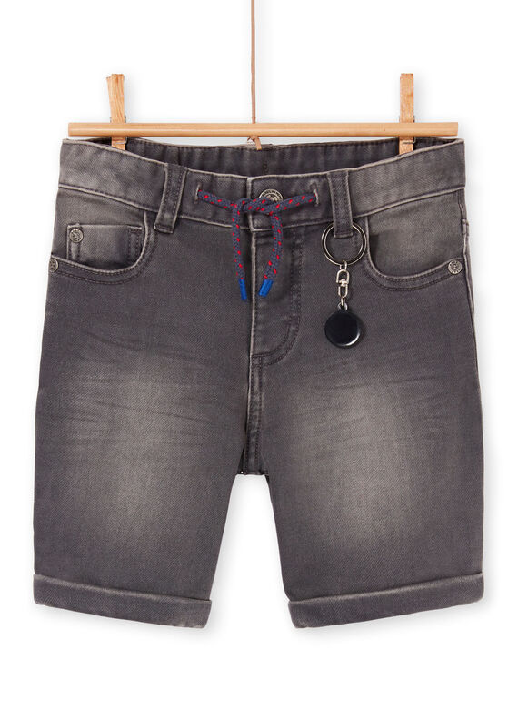 Bermudas de ganga antracite criança menino LOHABER2 / 21S902X1BERK004