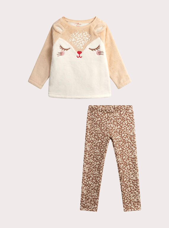 Pijama de lã para menina  VEFAPYJFAW / 24WH1193PYJ003