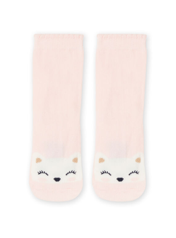 Meias de bebé rosa-pálido com padrão de gato RYIJOSOQ7 / 23SI0971SOQ301